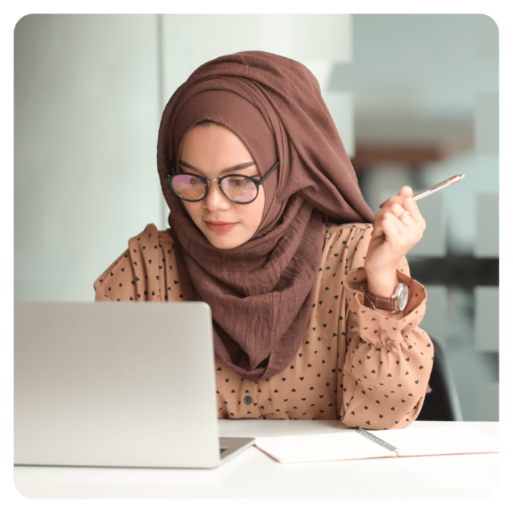 Human Resources - image of a woman working at a computer