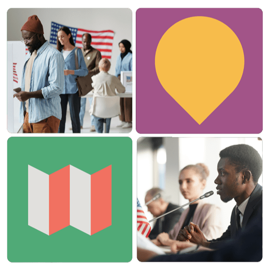 government service voting through multilingual connections